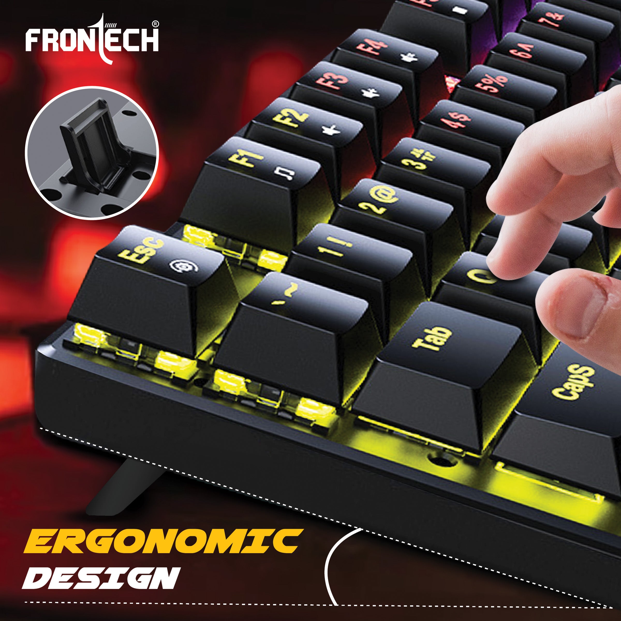 Frontech Wired Gaming Multicolor RGB Backlight Keyboard (KB-0014) Frontech Wired Gaming Multicolor RGB Backlight Keyboard (KB-0014)